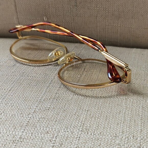 Vintage Loxuttica Women Eyeglasses Frame GOLDELETROPLATED Glasses Frame Italy main image 9